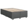 Dunkelgraues vidaXL Boxspringbett 80x200 cm mit Holzlattenrost und silbernen Füßen.