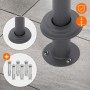 Detailaufnahme ML-Design Standbriefkasten Anthrazit mit Pfosten und Bodenanker.