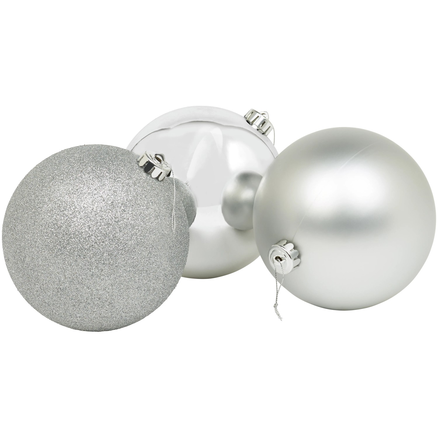 XXL Weihnachtskugel Ø 14 cm 1 Stück Silber
