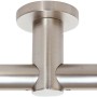 Mydeco Gardinenstange Deckenhalterung Urban, Edelstahl-Optik, für 2 cm Stangen.