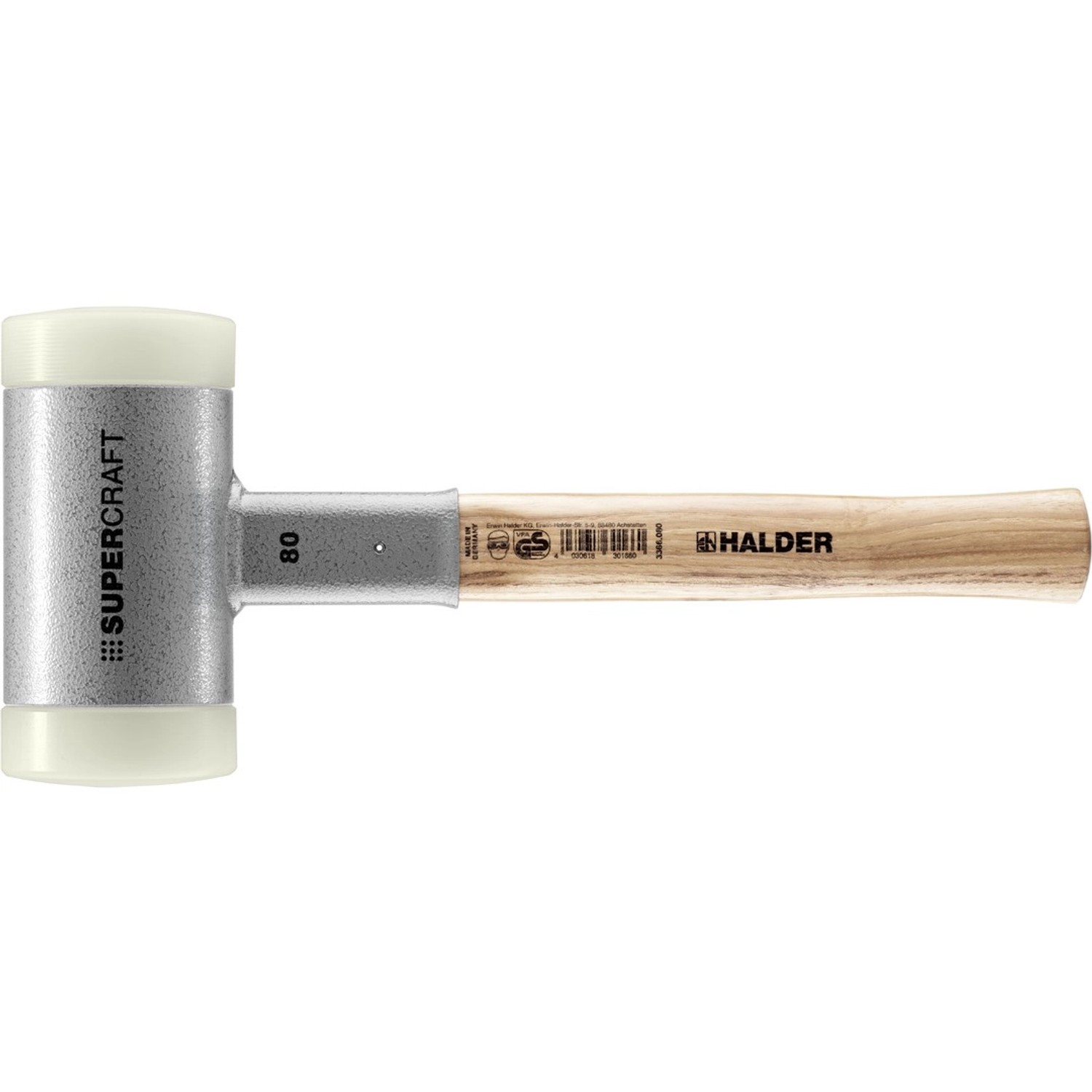 Halder Supercraft Schonhammer Ø 80 mm Rückschlagfrei mit StahlschRotfüllung günstig online kaufen