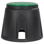 Rain Bird Ventilbox, rund, grün/schwarz, für 1 Ventil im Sprinkler-System.