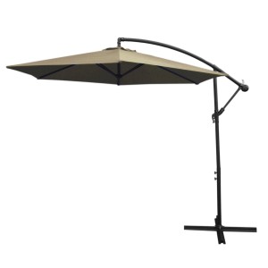 Beiger, freitragender 3m Sonnenschirm von Monstershop. Ideal für Garten und Terrasse.