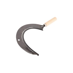 LUX Rundsichel, geschmiedet mit Holzgriff, für Gartenarbeiten.