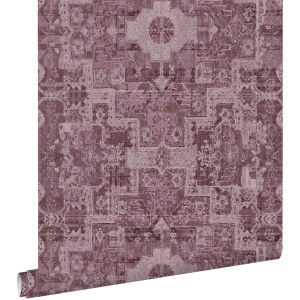 ESTAhome Tapete Orientalisches Kelim-Patchwork Dunkelviolett 50 X 900 Cm - 131362