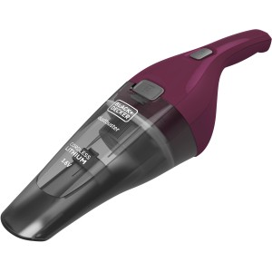 Black+Decker Akku-Handstaubsauger NVC115W in Lila/Schwarz. Kompakter 3,6V Akkusauger für Krümel und mehr.
