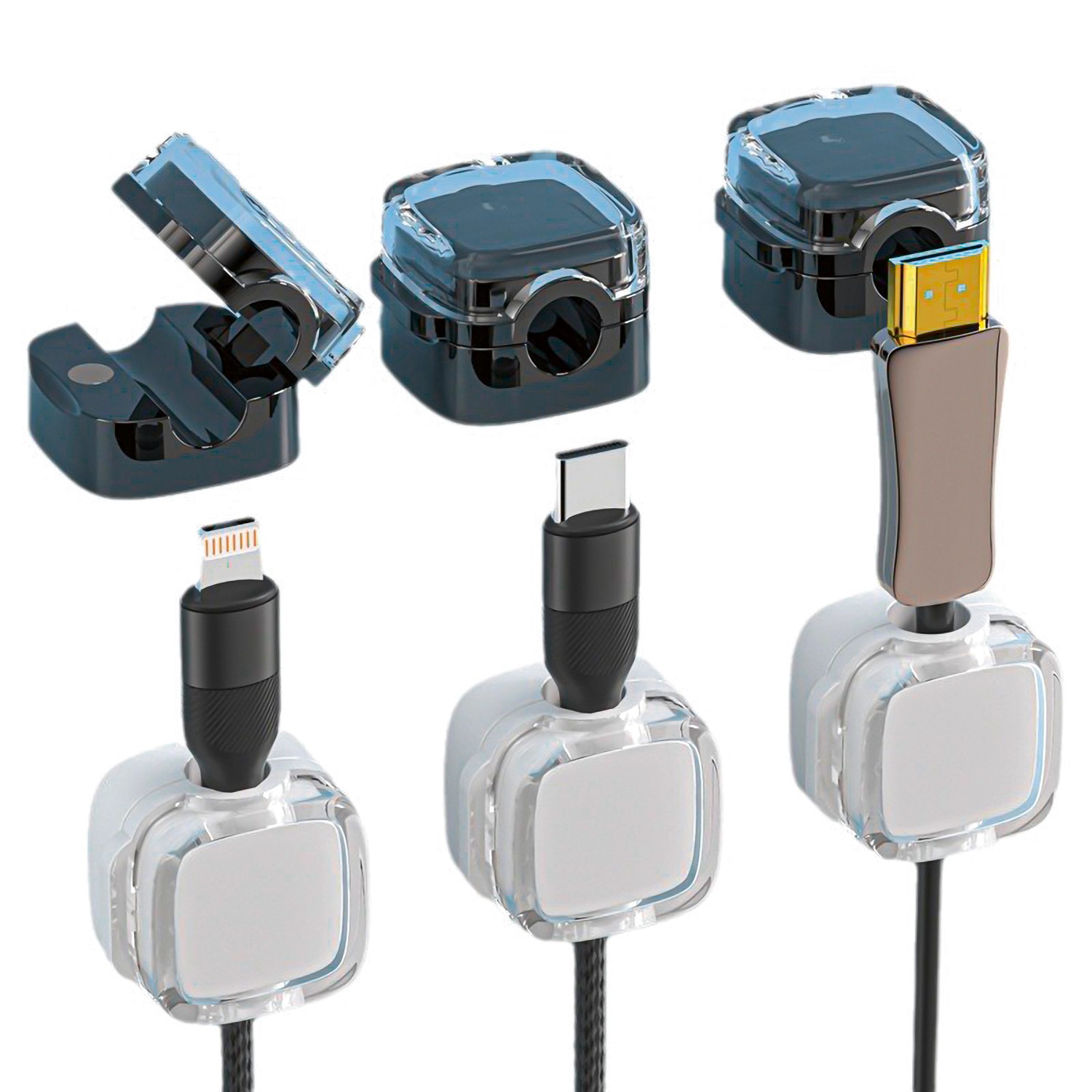 Magnetischer Kabel-Clip 2-fach sortiert