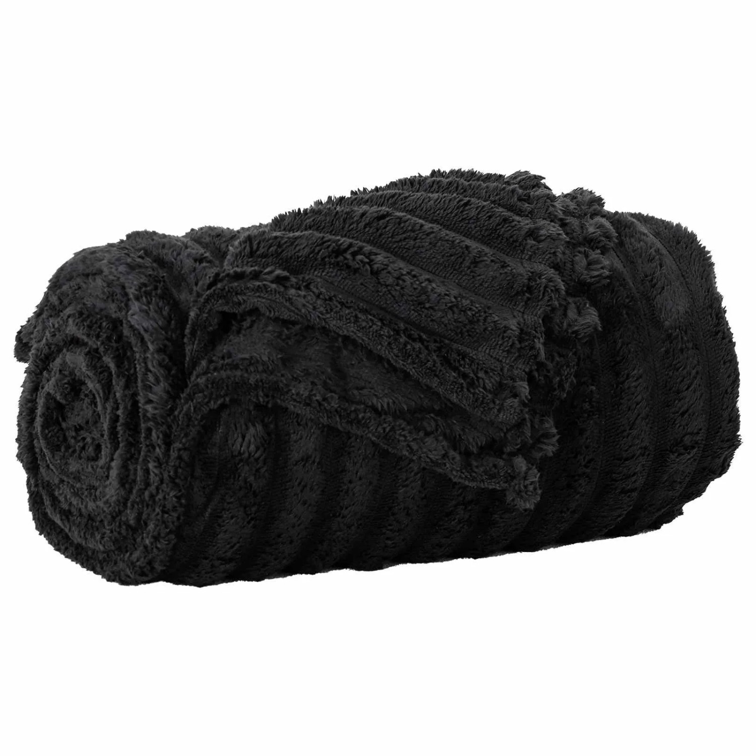 vidaXL Wohndecken 6 Stück Schwarz 150 x 130 cm Fleece 42016885
