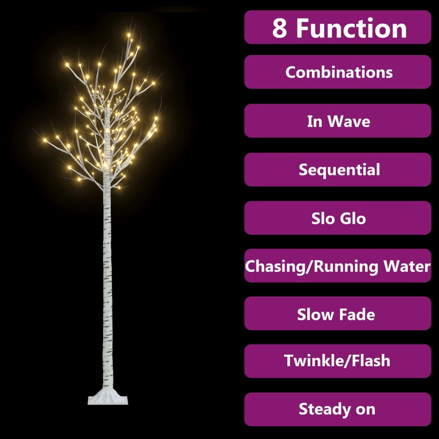 vidaXL Weihnachtsbaum 180 LEDS 1,8m Warmweiß Weide Indoor Outdoor_2
