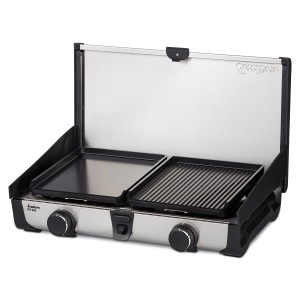 Enders Campingkocher Ryda 2Z GP mit zwei Grillplatten aus Edelstahl.