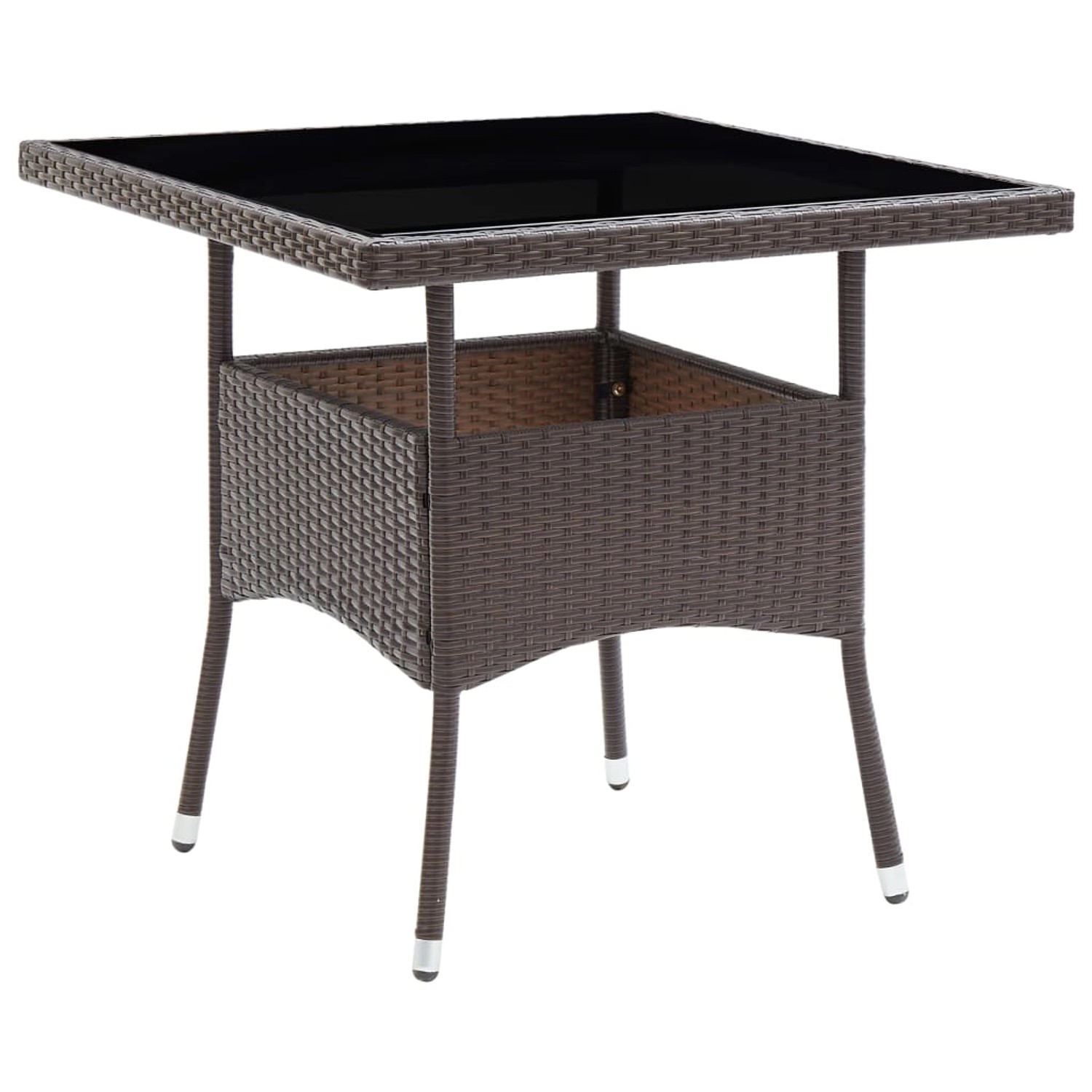 vidaXL Garten-Esstisch Braun Poly Rattan 310552