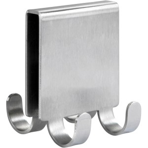 Wenko Doppel-Duschhaken Vieste Duo aus Edelstahl matt für Duschwand.