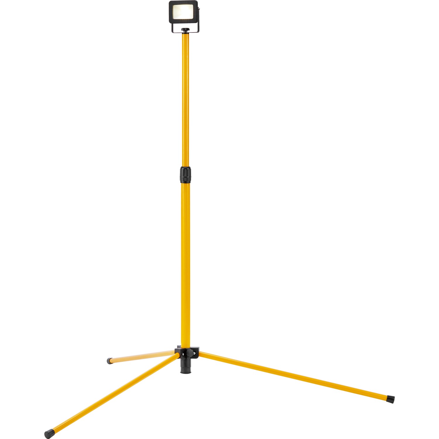 LED-Baustrahler mit Stativ 1er Schwarz-Gelb