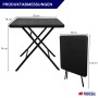 CHEFGASTRO Klapptisch, 78x78cm, schwarz, Holzoptik. Wetterfester Gartentisch für 4 Personen, auch als Campingtisch.