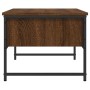 VidaXL Couchtisch in Braun Eichen-Optik, 101x49 cm, mit Schubladen und Metallrahmen.