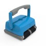 Blauer Akku-Poolroboter Orca 300 CL mit Griff zur Reinigung von Poolboden, -wand und Wasserlinie.
