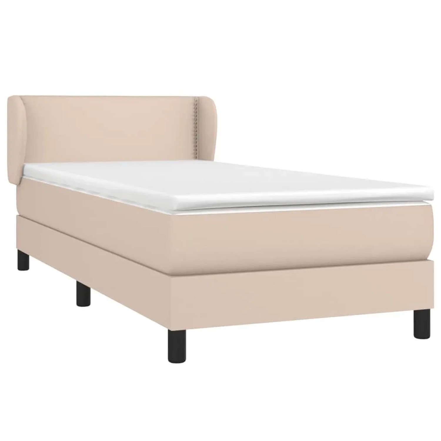 vidaXL Boxspringbett mit Matratze Cappuccino-Braun 80x200cm Kunstleder 3127 günstig online kaufen