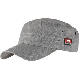 Graue Bullstar Army-Cap aus Baumwolle, Arbeitskleidung mit Klettverschluss zur Größenverstellung.