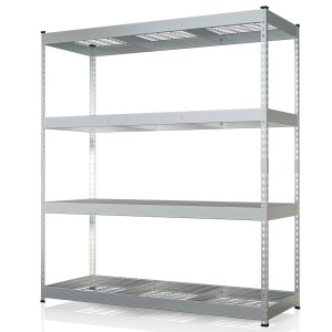 Floordirekt Schwerlastregal Yukon Rivet 4 Böden Verzinkt 180 x 160 x 60 cm