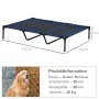 Blaues PawHut Hundebett Outdoor mit den Maßen 122x92x23 cm.