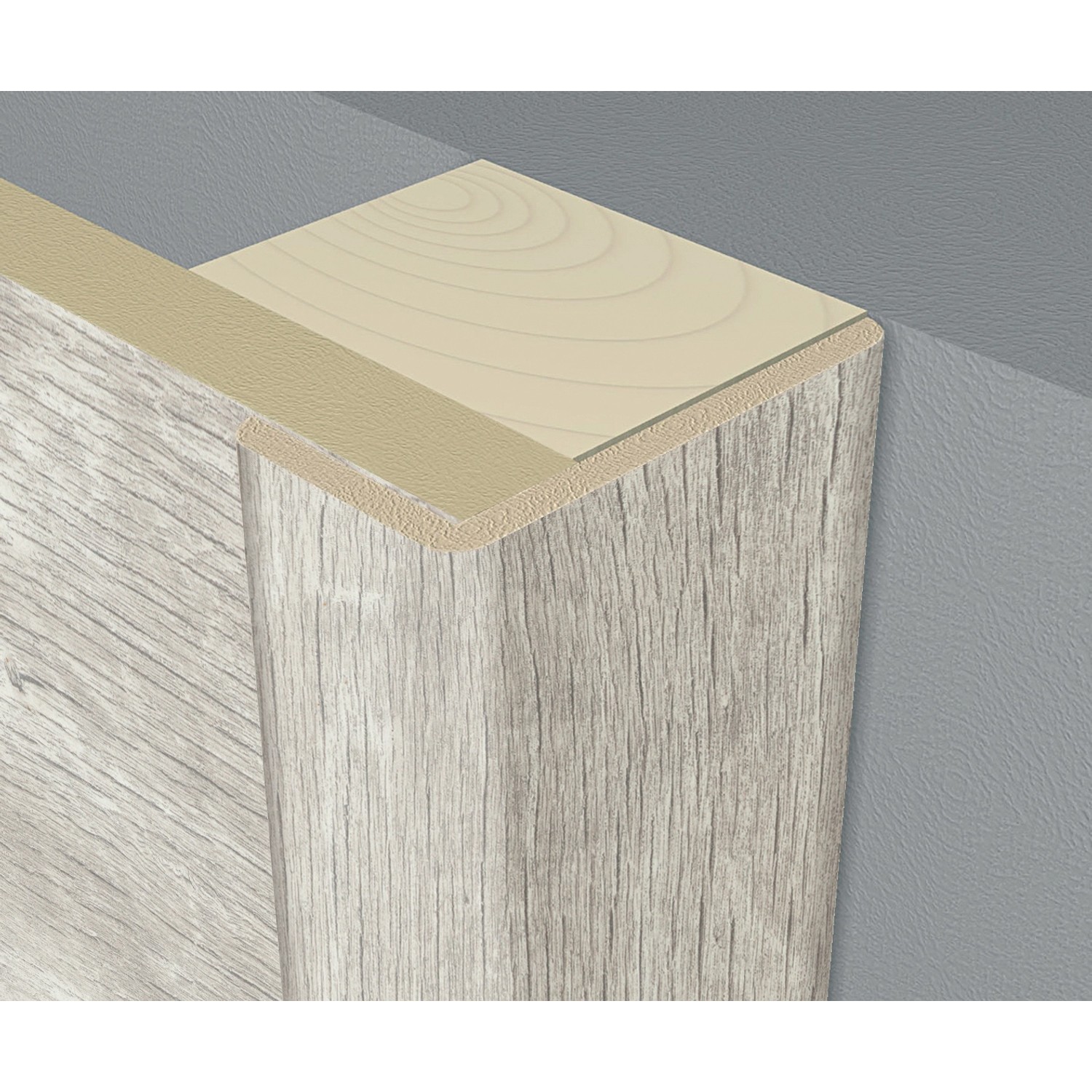 Winkelleiste Alabaster Barnwood 42 mm x 22 mm Länge 2600 mm