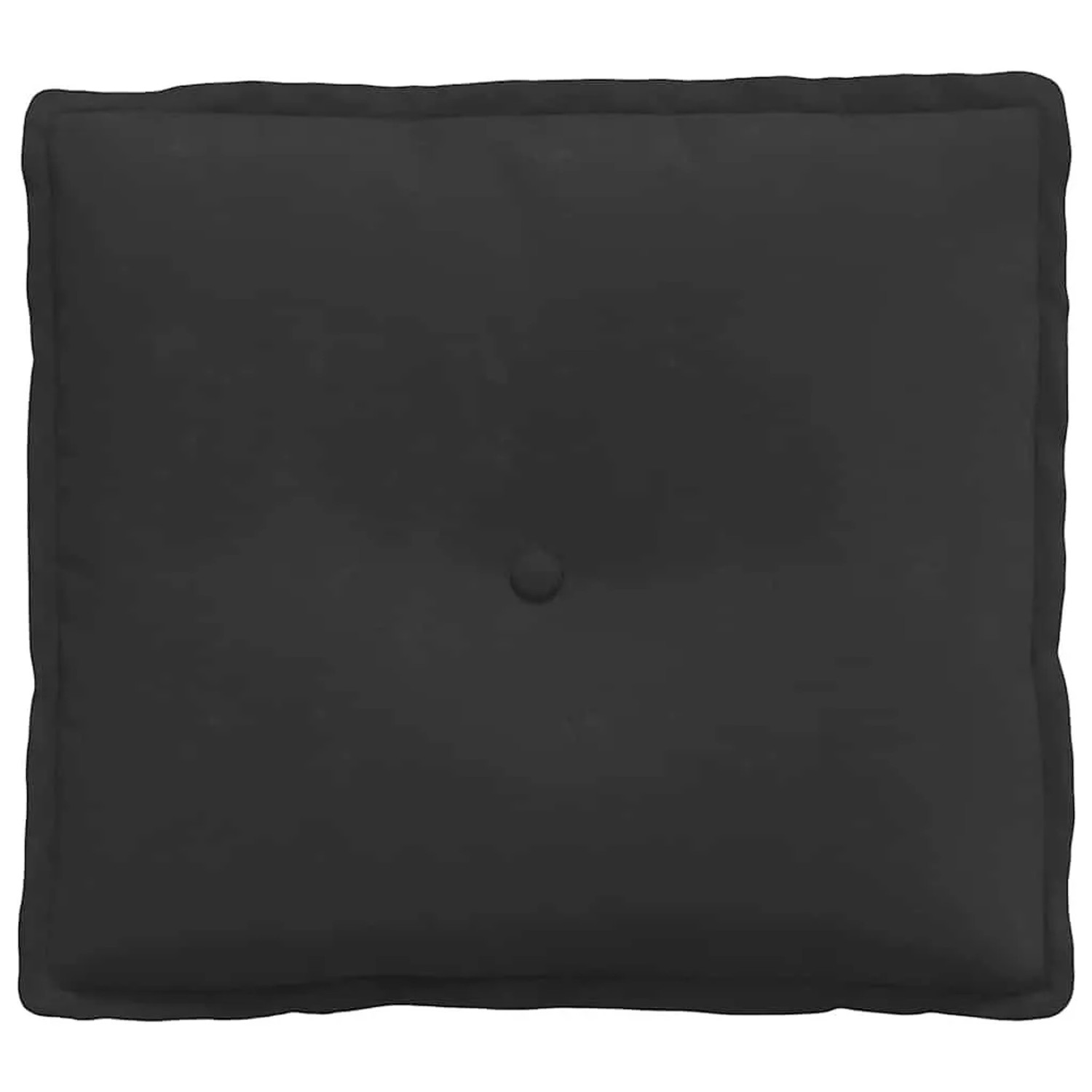 Schwarzes vidaXL Rückenkissen aus Mikrofaserstoff, 50x45 cm, mit mittigem Knopf. Bietet gemütlichen Komfort.