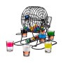 Relaxdays Trinkspiel Bingo Metall Kunststoff Glas Schwarz Mit Kurbel 19 cm x 20 cm x 20 cm 800 g
