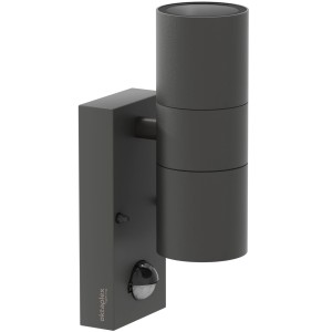 Oktaplex Chile Außenwandleuchte mit Bewegungsmelder, Edelstahl, anthrazit.