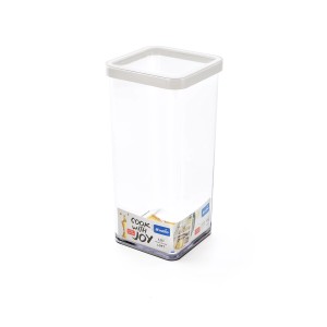 Quadratische Rotho Vorratsdose Loft Premium, 1,5 l, weiß-transparent.