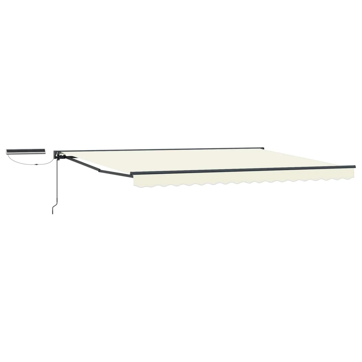 vidaXL Elektrische Ausziehbare Markise Creme 5 x 3,5 m 3422131