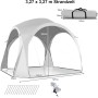 Costway Partyzelt Pavillon Gartenpavillon Strandzelt UPF 50+ Sonnenschutz_3