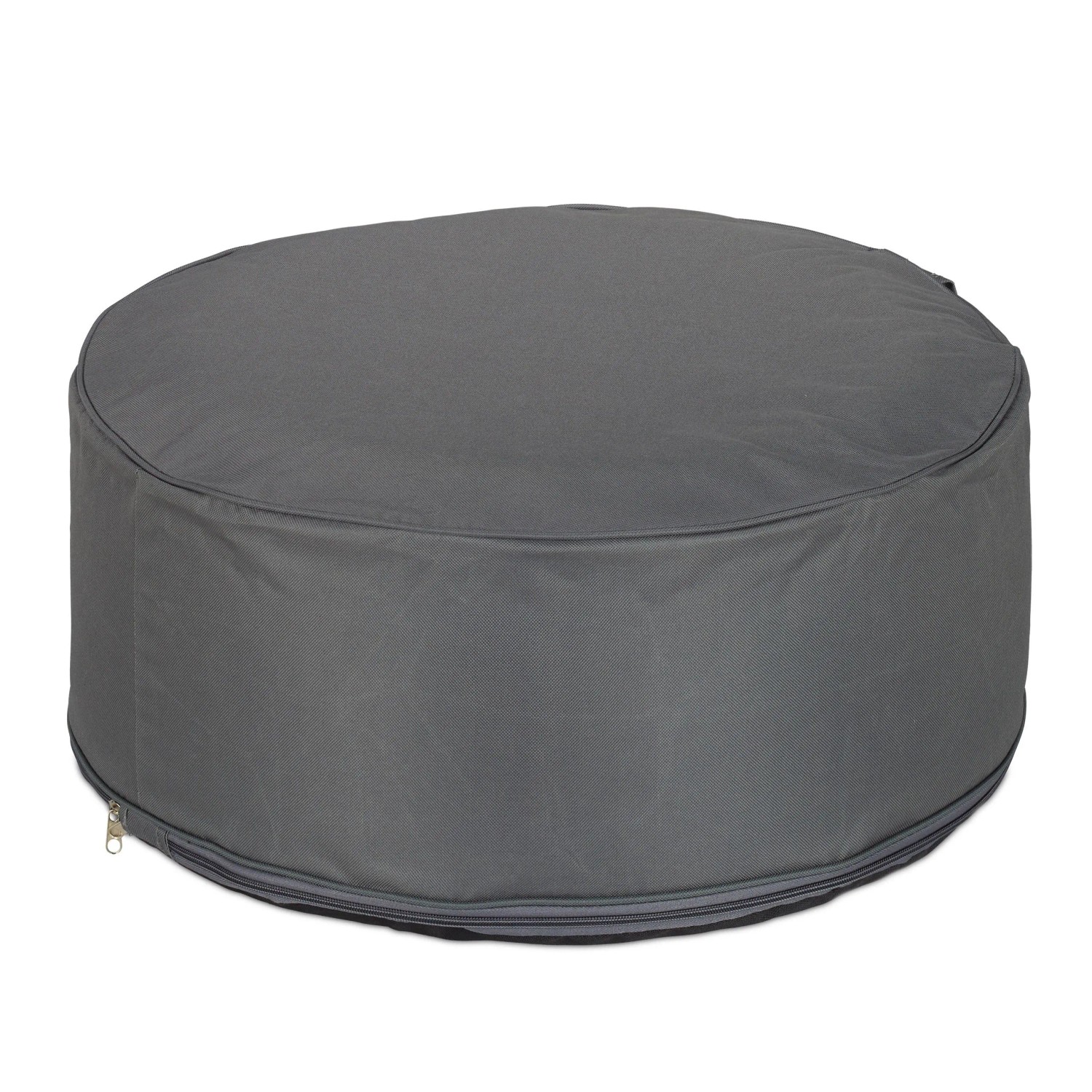 Relaxdays Hocker Polyester PVC Grau Aufblasbar 26 cm x 56 cm