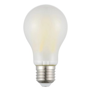 E27 LED Lampe in Glühlampenform, 7W, warmweiß, nicht dimmbar.