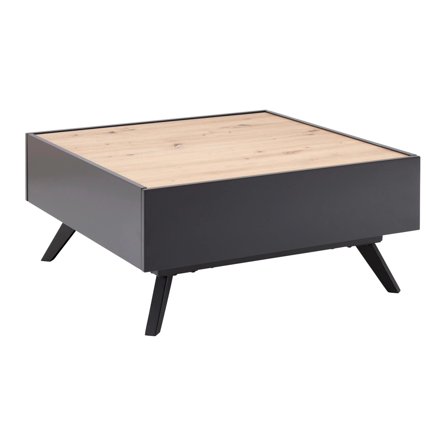 Bessagi Home Couchtisch Fosco Grau/Eichefarben MDF