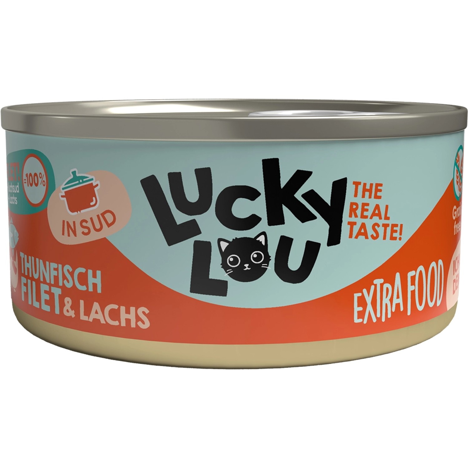 Lucky Lou Katzen-Nassfutter Extra Food Thunfisch & Lachs in Brühe 70 g