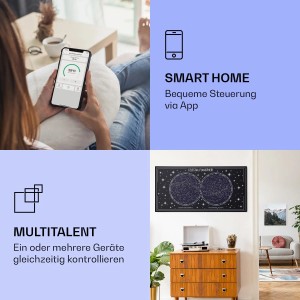 Klarstein Infrarotheizung mit Himmelskarte, App-Steuerung im Smart Home. Wandheizung im Wohnraum.