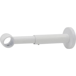 Weiße, ausziehbare Gardinenstangen-Halterung von Mydeco, 2 cm Durchmesser.