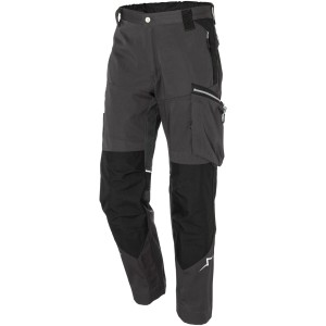 Kübler Pulse Bundhose Action in Anthrazit/Schwarz, robuste Arbeitskleidung mit verstärkten Kniepartien.