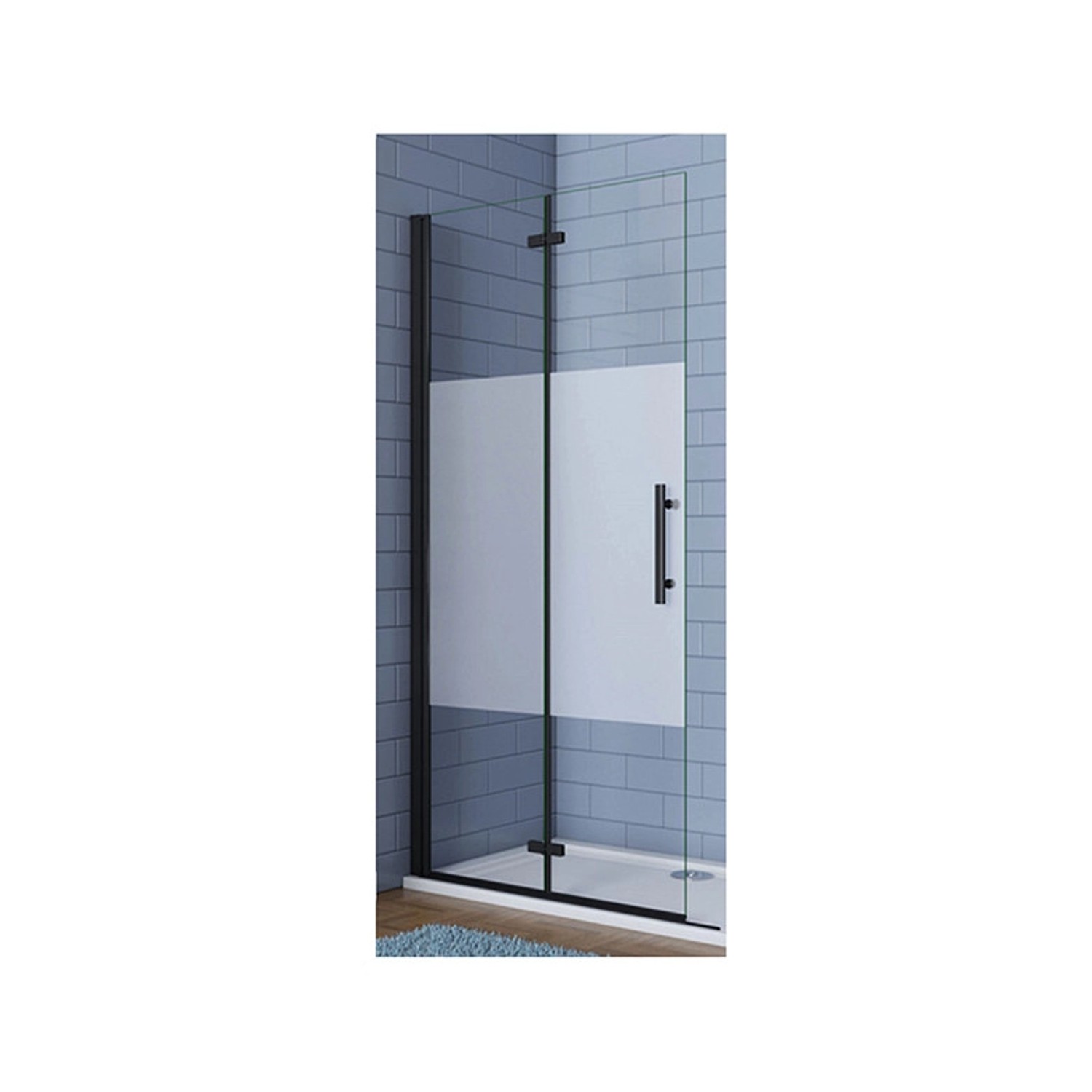 Duschparadies Walk-In Duschwand 100 x 195cm 6mm Nano Glas Duschtür Falttür günstig online kaufen