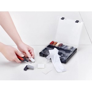 15-teiliges Reparatur-Set für Wand- und Bodenfliesen mit Füllstoffen in verschiedenen Farben.