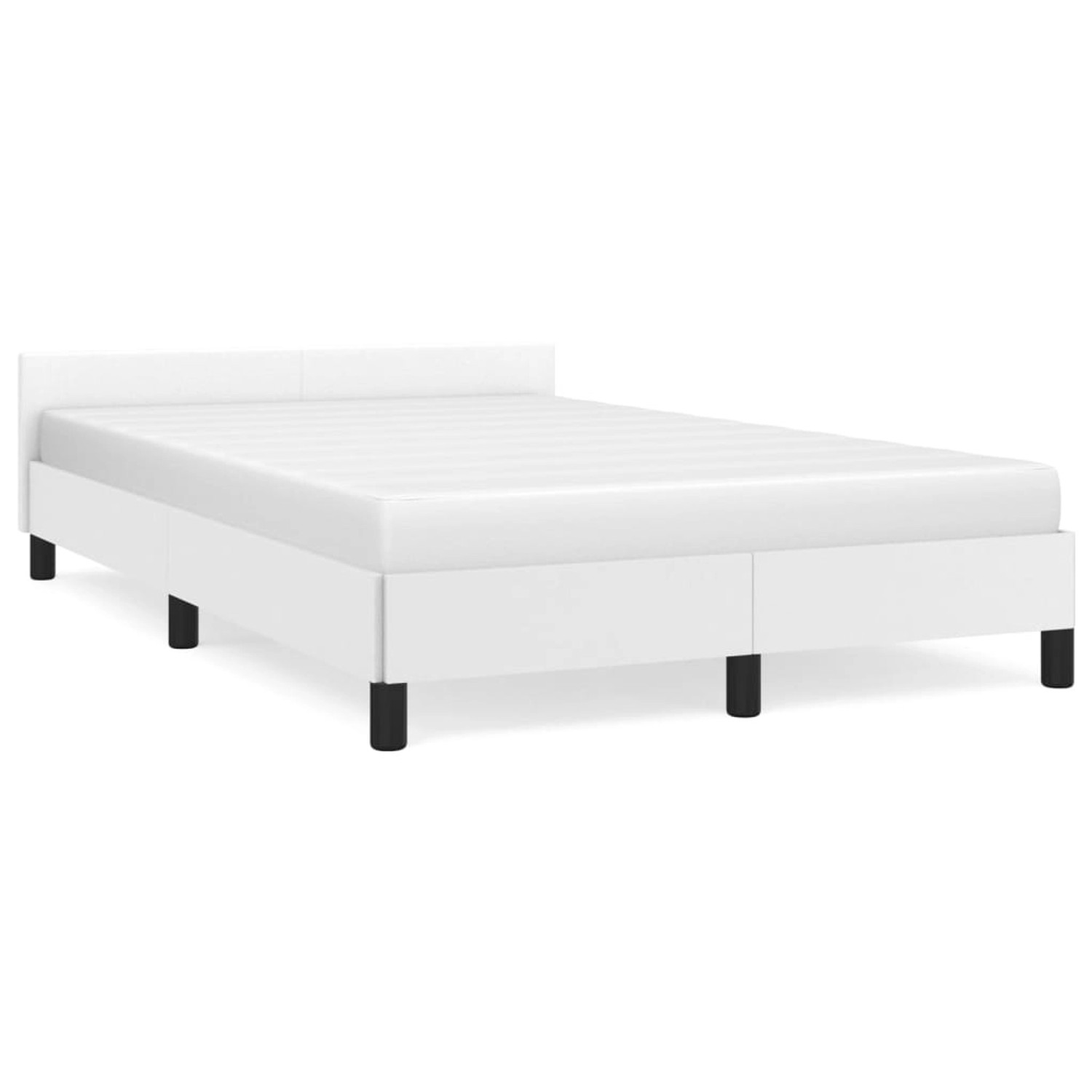 vidaXL Bettgestell ohne Matratze Weiß 120x190 cm Kunstleder 379542 günstig online kaufen