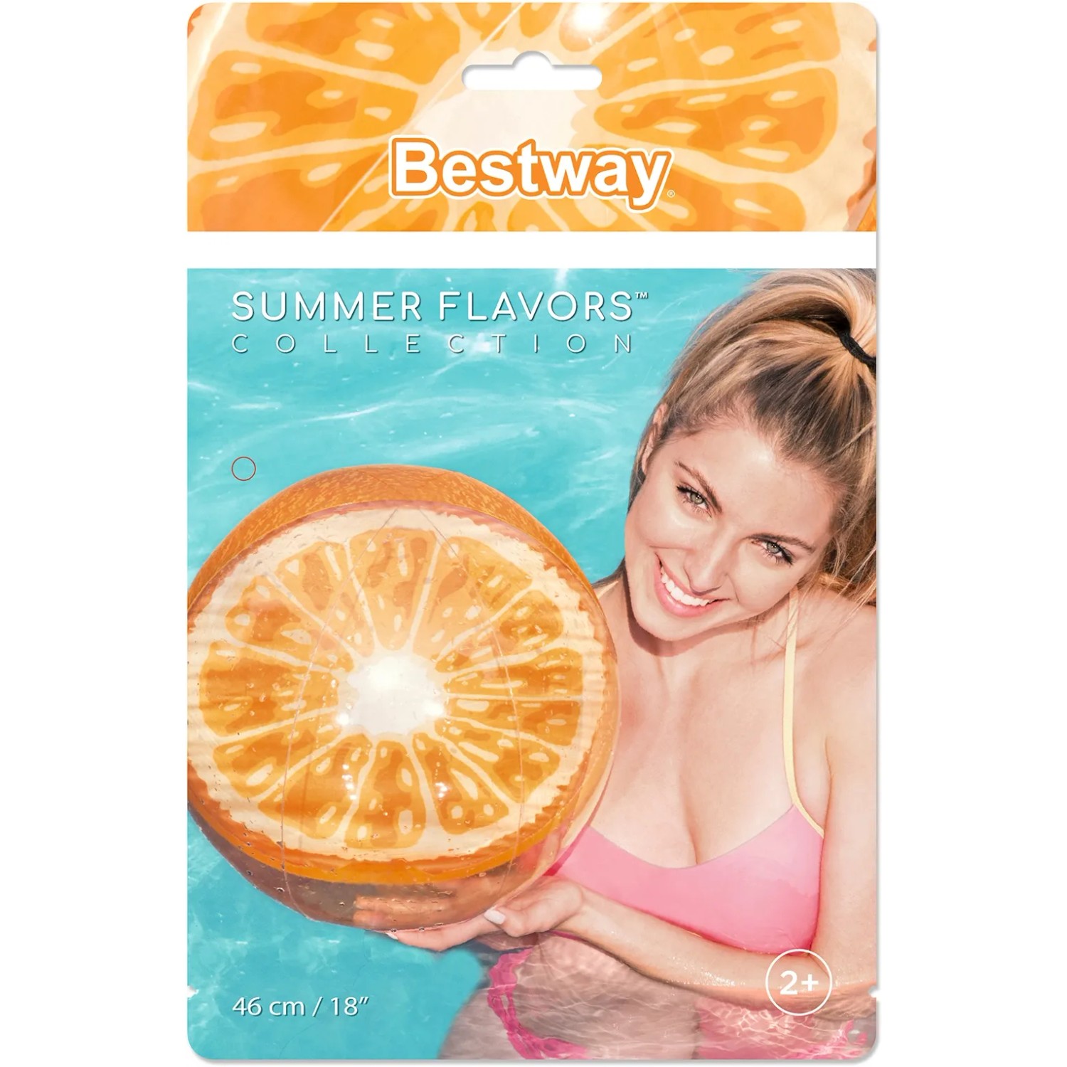 Bestway Wasserball Sommerfrucht Ø 46 cm, Orange Design. Badespaß im Sommer!
