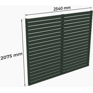 Holzbrüder Carport Seitenwand Ralf, Fichte chromoxidgrün, 207,5x254cm, Witterungsschutz.