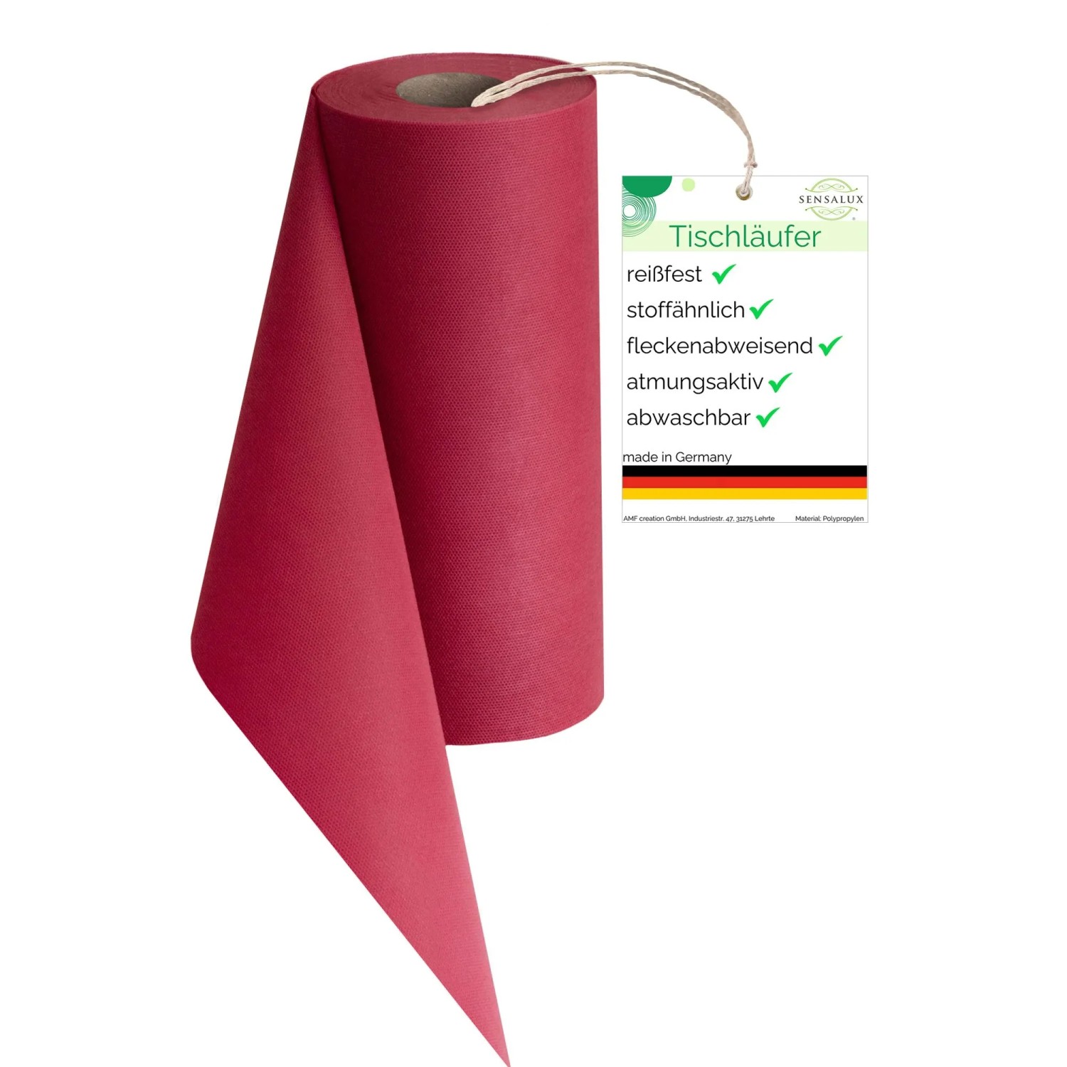 Sensalux Vlies-Tischläufer 50 cm x 25 m Beere