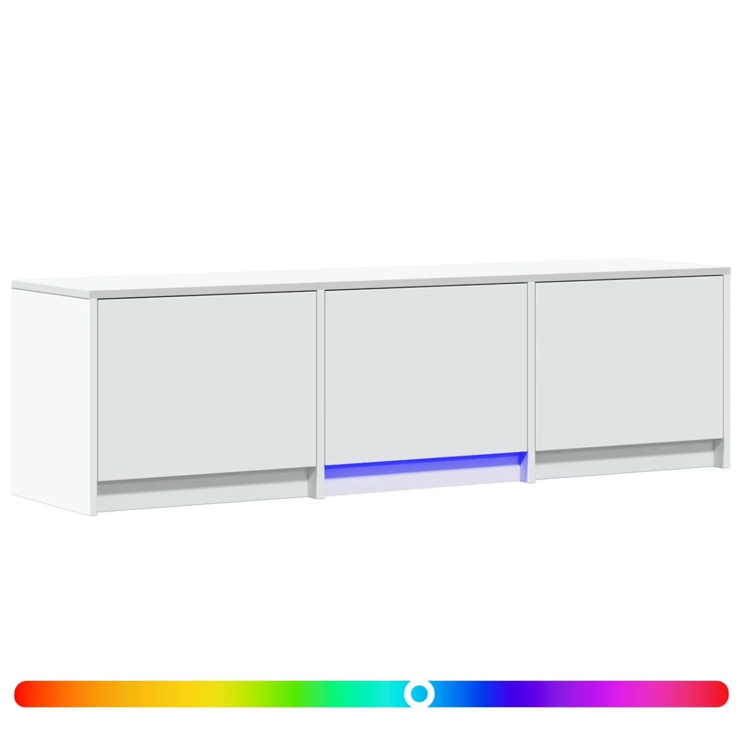 vidaXL Fernsehschrank mit LED Weiß 140 x 34 x 40 cm Holzwerkstoff 3418710