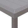 Detailansicht einer hellgrauen Garten Essgruppe aus Poly Rattan von vidaXL.