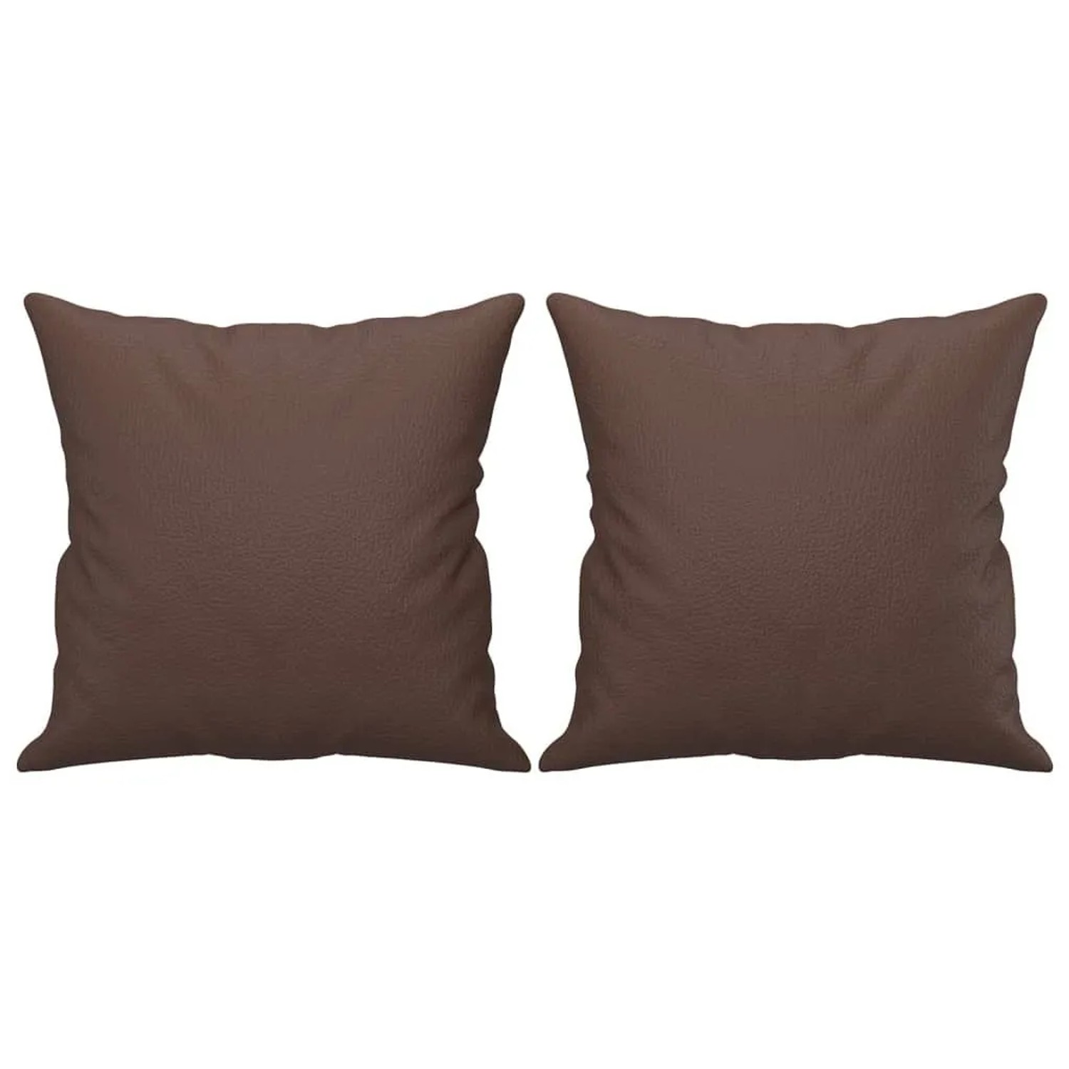 vidaXL Zierkissen 2 Stk Braun 40x40 cm Kunstleder 349481