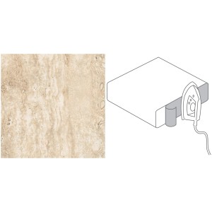 Kantenumleimer Travertin Beige (TV374 C), 500x4,4cm, zur einfachen Versiegelung von Arbeitsplatten-Kanten.