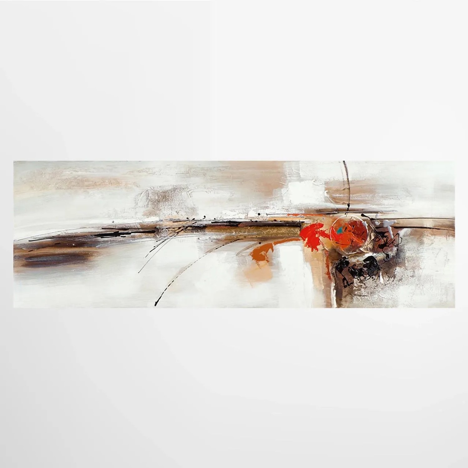 Art Universe Leinwandbild Farbmelodie in Erdtönen 50 x 150 cm