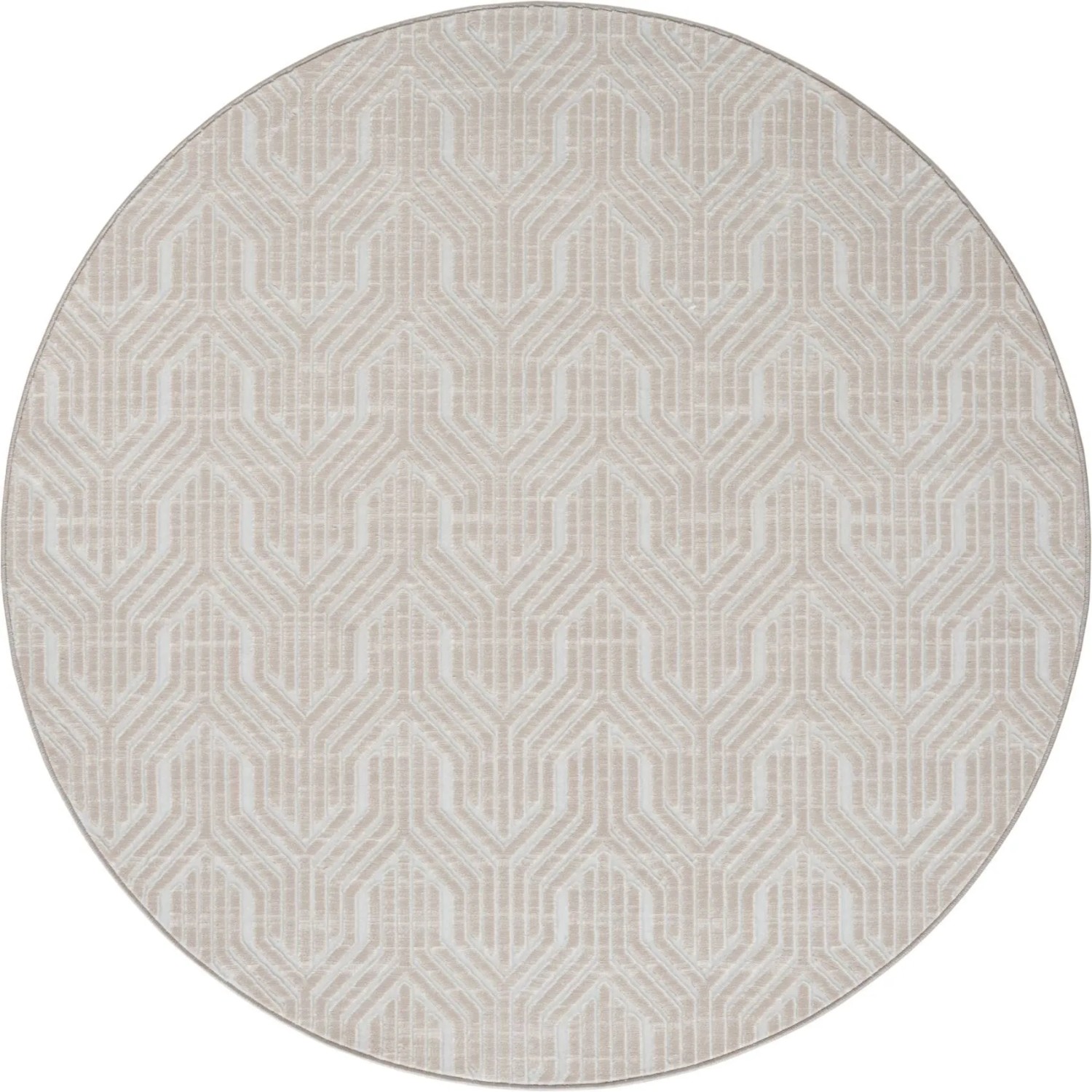 Floornovo Kurzflor Teppich Rund Gemustert Durchmesser 200 cm günstig online kaufen